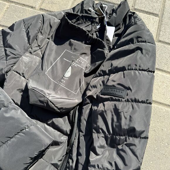 Ted Baker Coat Renika Short Quilted Jacket Packable Puffer Black NWT $195 Size 2 - Picture 10 of 13